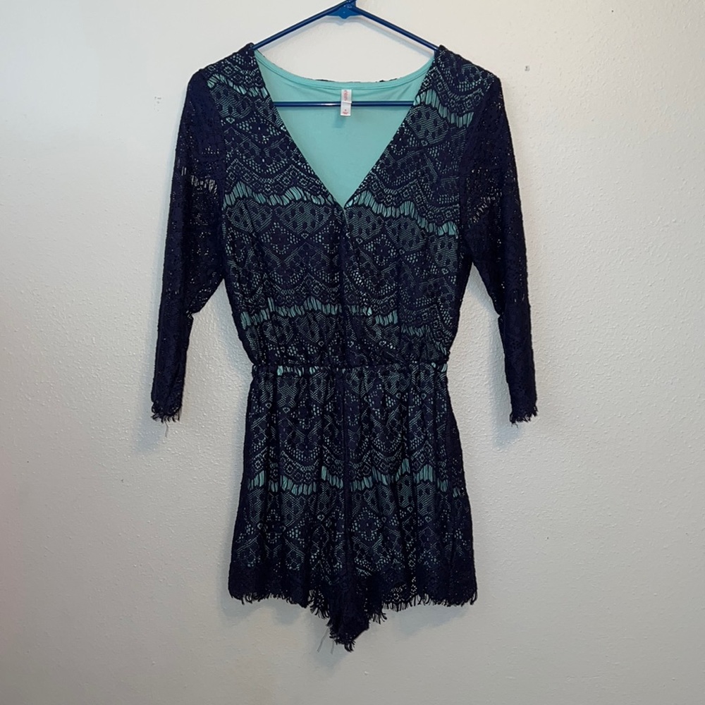 🤩4/$15🥳 blue and aqua romper